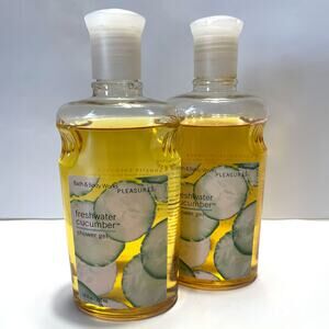 THE BODY SHOP Works Pleasures Rare Freshwater Cucumber Shower Gel Set 2
